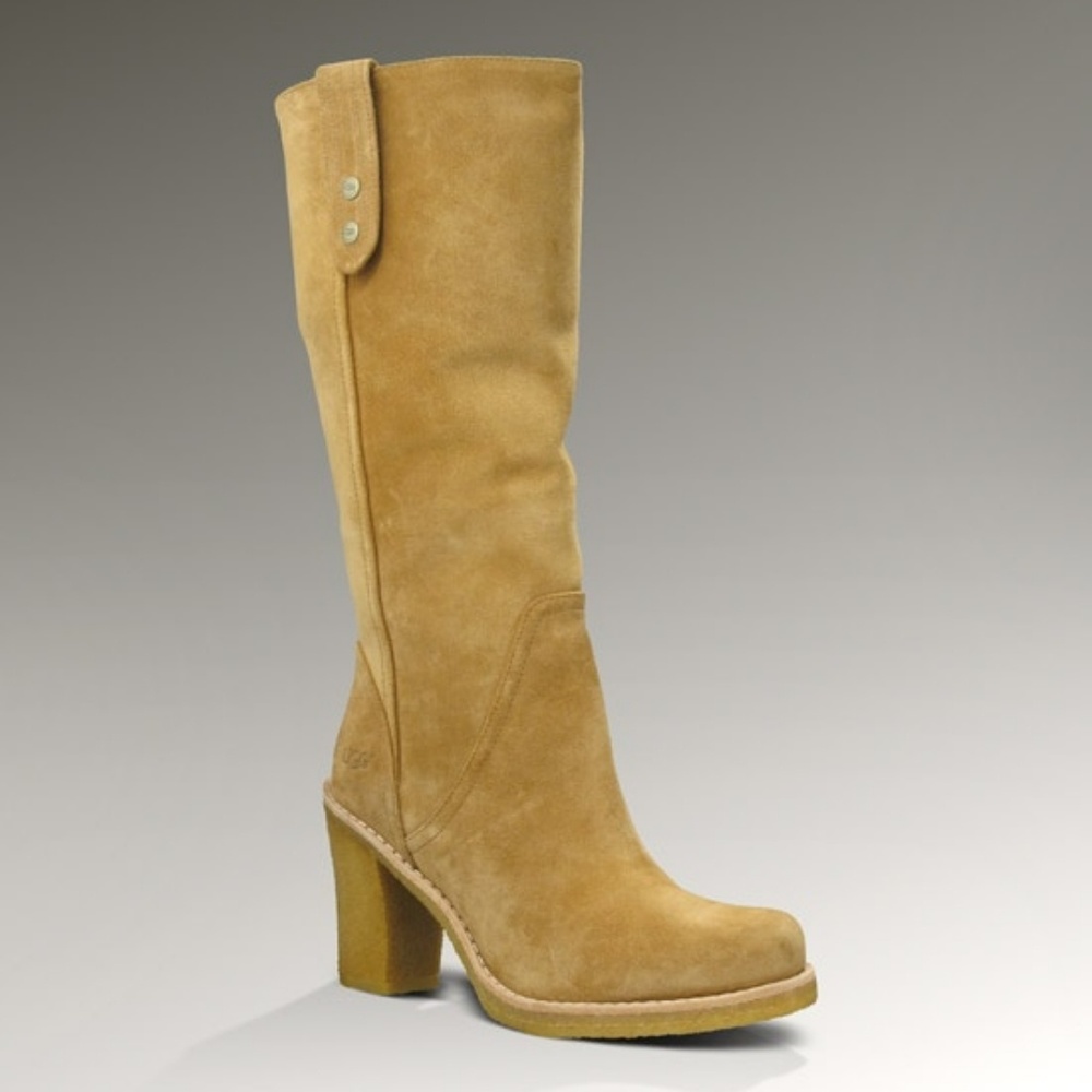 Ugg Suede Roll Down Heeled boots